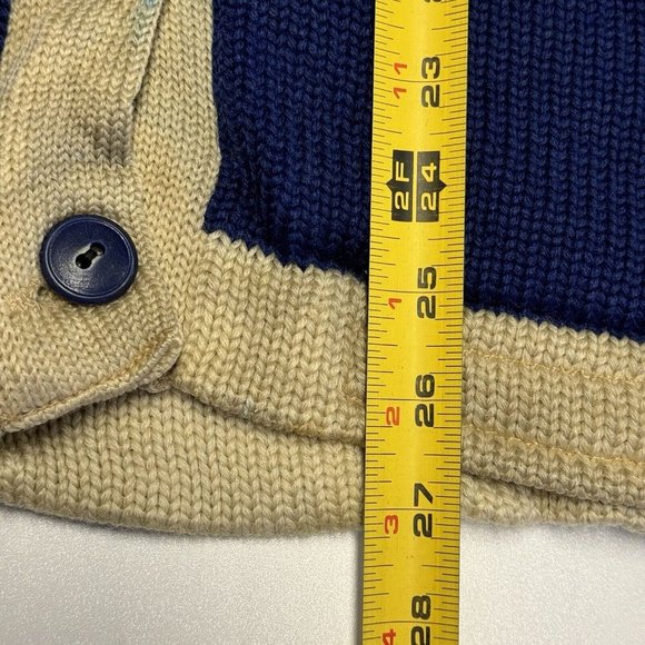 Vintage School Knit Letterman Sweater Womens Medium Knitting Co Chicago 50s 60s - Picture 13 of 14
